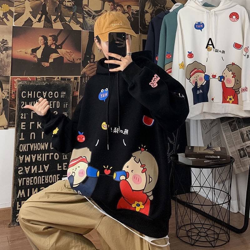 เสื้อกันหนาวมีฮู้ดลบลายน่ารักสุดๆ