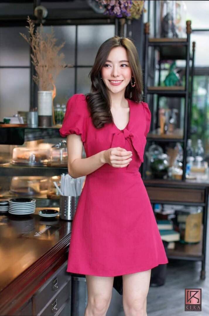 งานป้ายลบKira-มินิเดรสแขนตุ๊กตา