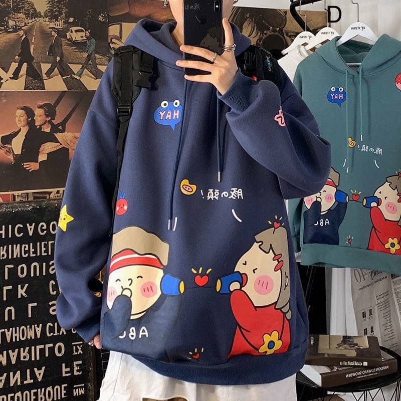 เสื้อกันหนาวมีฮู้ดลบลายน่ารักสุดๆ