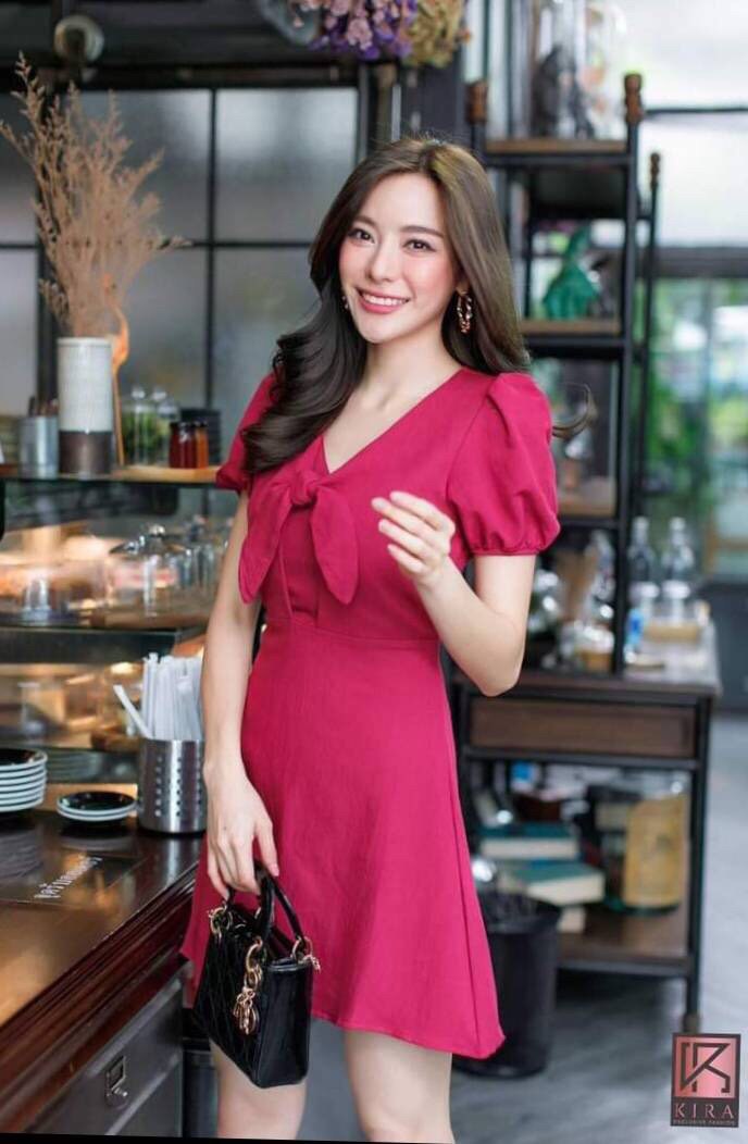 งานป้ายลบKira-มินิเดรสแขนตุ๊กตา