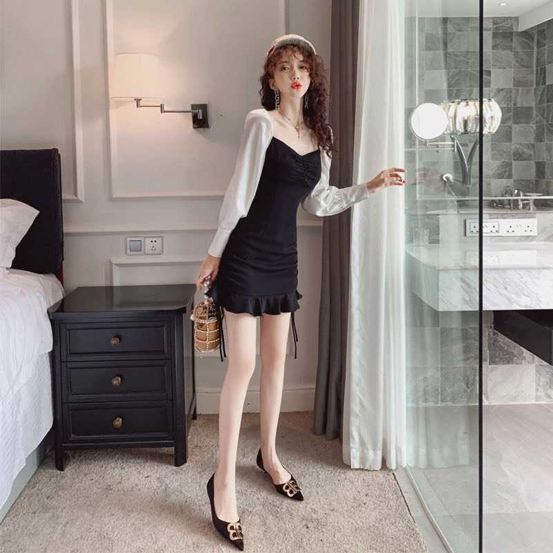 มินิเดรสลบช่วงบนแต่งเป็นผ้าชีฟอง-น่ารักมากค่ะชุดนี้